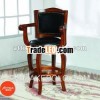 Big Size Black Leather Bar Stool