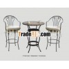 Patio Furniture Round Marble Top Bar Table Sets