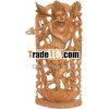 Hand Carved Wooden Lord Krishna Figure Indian Art Home Decoration Home Decor