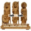 Wood Sculpture Lord RAM Handmade Hindu Art Work India Wood Carving Wooden Craft