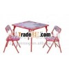 Kid furniture with 1 table and 2 chairs for school in lovely design