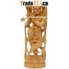 Hindu Deities Lord Krishna India Wood Carving Artefact Craft Wooden Craft Wooden Craft
