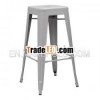 replica power coated tolix H75 metal counter stools