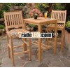 (WG-3S-2025) solid wood bar table and bar stool