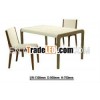 2013 newest restaurant white leather wood dining furniture set TR5217