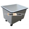 Fiberglass laundry truck with protection rubber