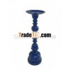 Candle Holder Made of Aluminum With Blue Powder Coated Finish