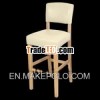 ( W-C-8020 ) solid wood bar height stool