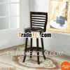 Swivel wooden bar chair