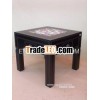 leather upholstered table