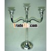 Three Arms Candle Stand Made of Aluminum With Polish Finish