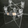 Clear acrylic square candle holder for holiday