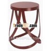plastic bar stool with round seat and 3 bend/rounding legs