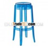 PC clear charles ghost 75cm bar stools