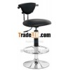pu with footrest chrome swivel bar stool