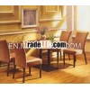 Coffe color fabric Restuarant chair and table
