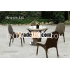 Latest trendy outdoor rattan furniture dining table set
