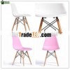 Eiffel Molded Plastic Side Chair Wood Dowel Base Eames Chair