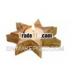 Star-shaped Wooden Candle Holders