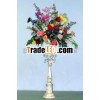 floral candelabra Candle Holder with Crystal Ball & Votive Hangings crystal beads/Antique weddin