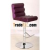 FX-1012 PU With Footrest Chrome Swivel Bar Stool