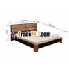2013 hot sale wooden bed hotel furniture solid wood leg double bed sales furniture