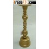 Candle Holder Made of Aluminum With Gold Powder Coated Finish