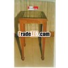SHESHAM WOODEN STOOL WITH GLASS