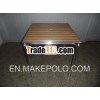 Modern wood centre metal dining table