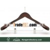 Mahogany Hotel Combination wooden hanger with board shoulders, L9707MT Hotel anti theft hanger