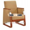 High end Genuine Leather Wooden Chair