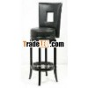 Upholstered Back bar stool, leather back barstool