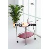 stainless steel frame wooden tea trolley