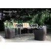 Latest trendy outdoor rattan furniturer dining table set