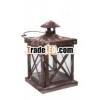 Small Worst Finish Metal Candle Holder Lantern