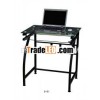 2012 simple design glass and metal computer table D-01