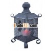 Standing Metal Candle Lantern Patina Finish