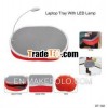 Factory wholesale multifunctional laptop desk cushion with light,  bag, led lamp
