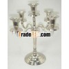 Five Arms Candle Stand Made of Aluminum With Nickel Finish