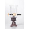 Aluminum Candle Holder With Glass Chimney