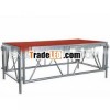 plywood stage, aluminum stage