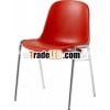Plastic chair with chrome finishing