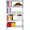 5 Tiers DIY Adjustable Steel office Shelf In Chrome