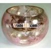 T-Light Votive Made of Glass With Pink Antique Finish