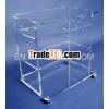 3 Shelves Acrylic Hotel service Trolley/bar cart