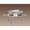 Stainless steel table with one sink