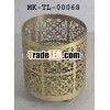 Golden Finish Metal T-Light Holder