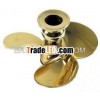 Art. 2012.L Polished Brass Propeller Candlestick