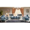 French solid wood fabric antique furniture sofa set danxueya-3048C#