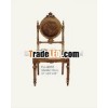 9072 wooden carved chair with sofa cushion - wooden chair
